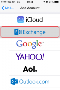 exchange ios 7 hosted exchange